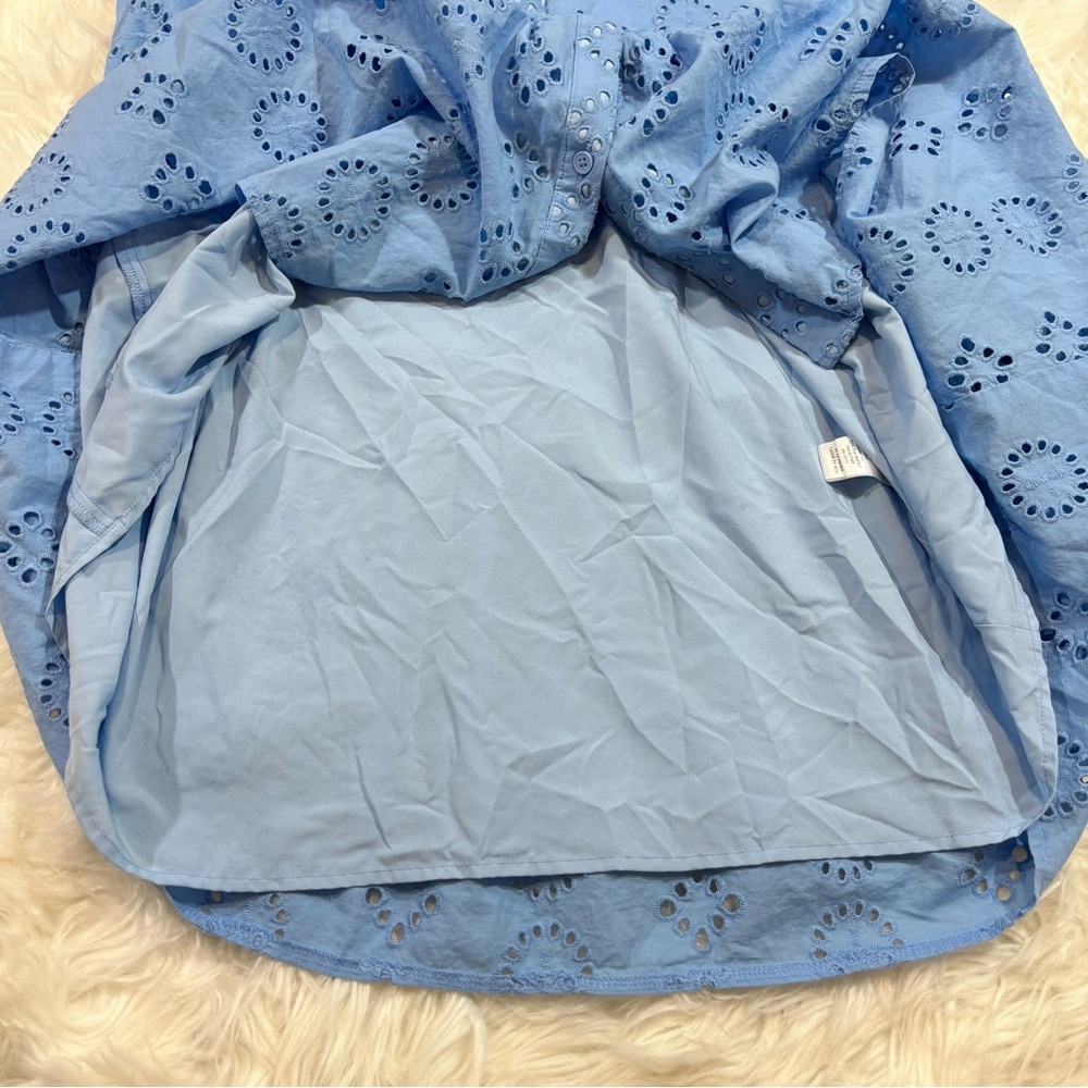 Donna Morgan Button Down Eyelet Shirt Dress - Picture 14 of 16